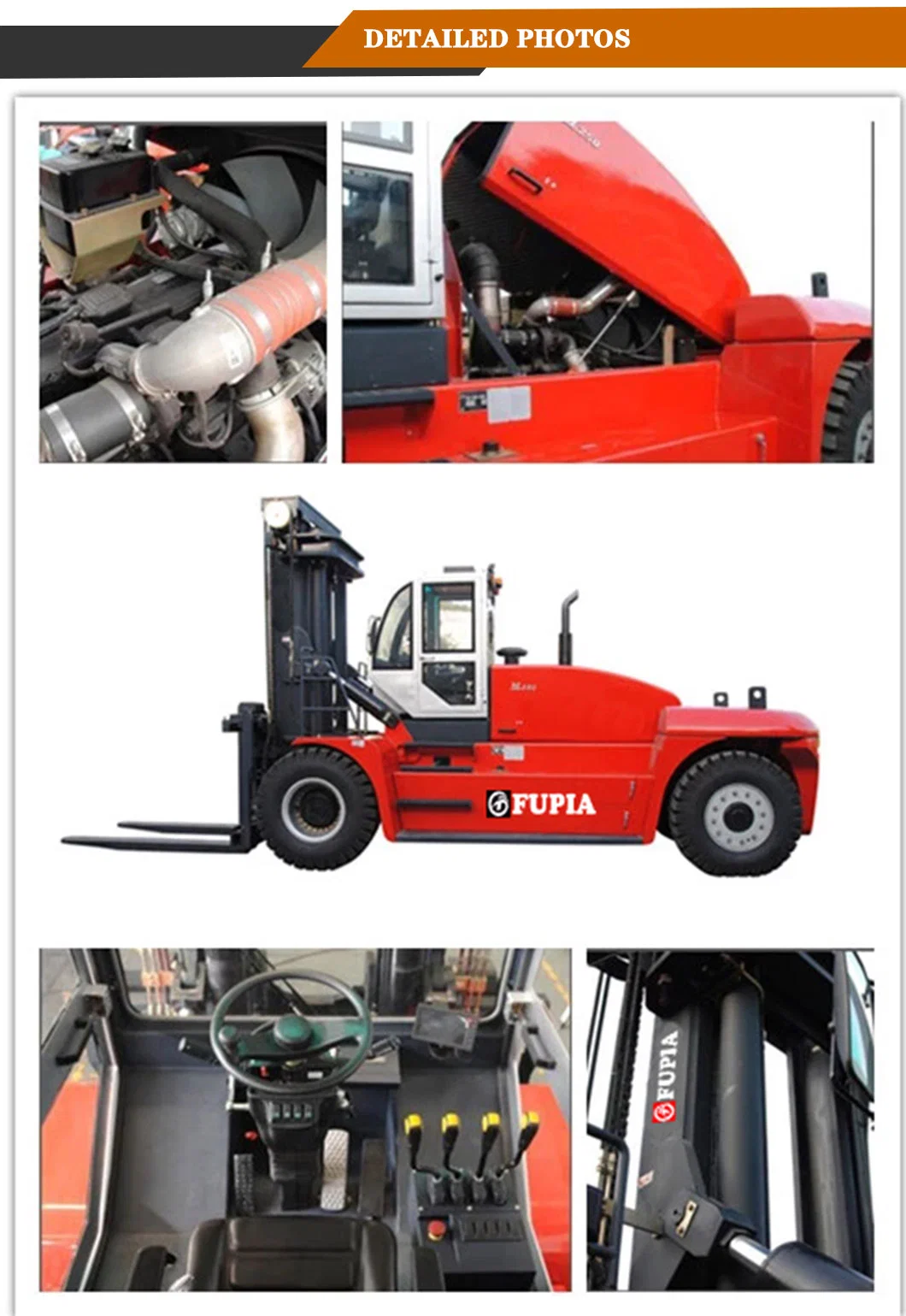 Chinese Supplier New Condition IC Diesel Forklift 18 Ton Cpcd180 Diesel Forklift Trucks